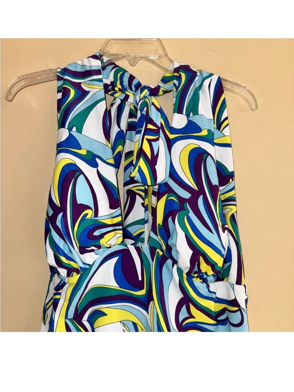 Express Blue Swirl Body Contour Swim Convertible Style One Piece Size XL NWT!